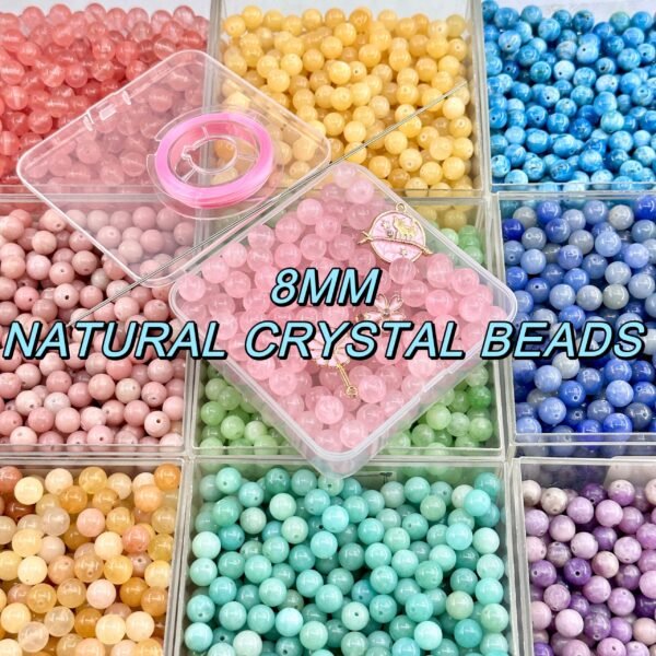 8mm（±0.5mm)  Natural Crystal Bead Set | Make 8 Bracelets